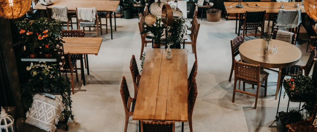 Insidan av caféet