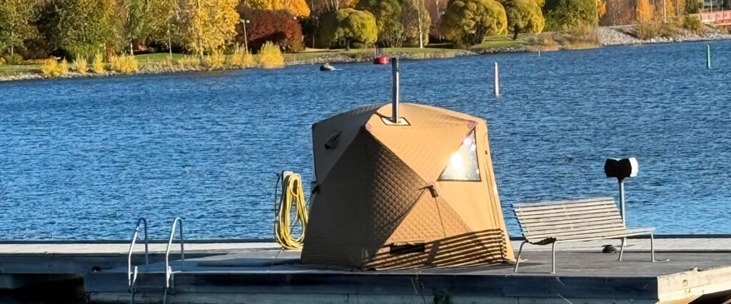 Bastutältet på bryggan