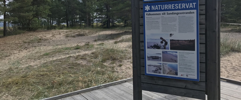 Gläntan skylt om naturreservatet