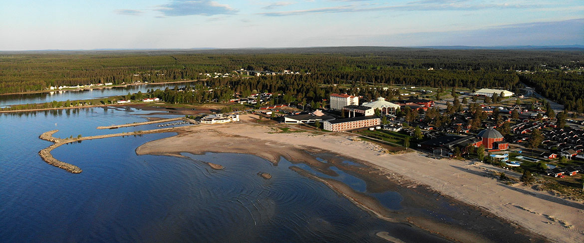 Flygfoto över Pite Havsbad