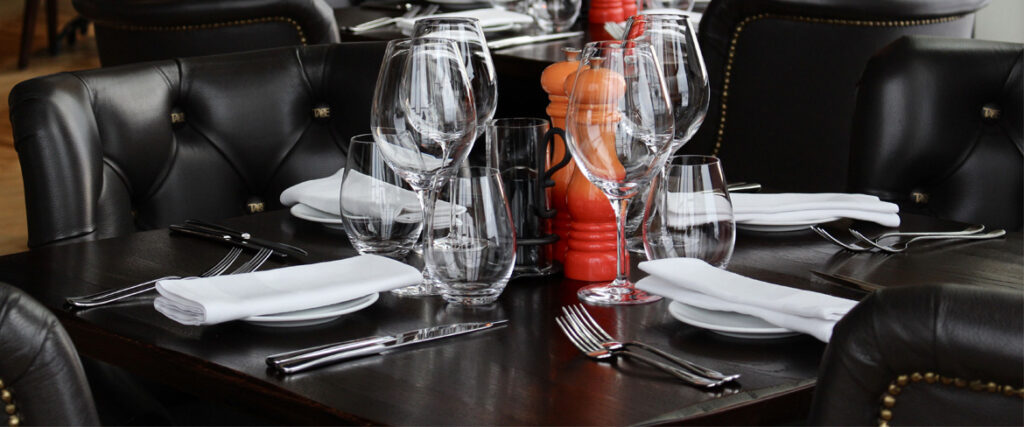 A table ready for guests