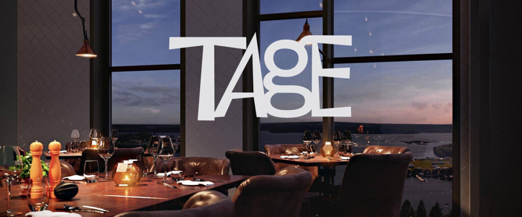 Restaurang Tage med kvällsutsikt