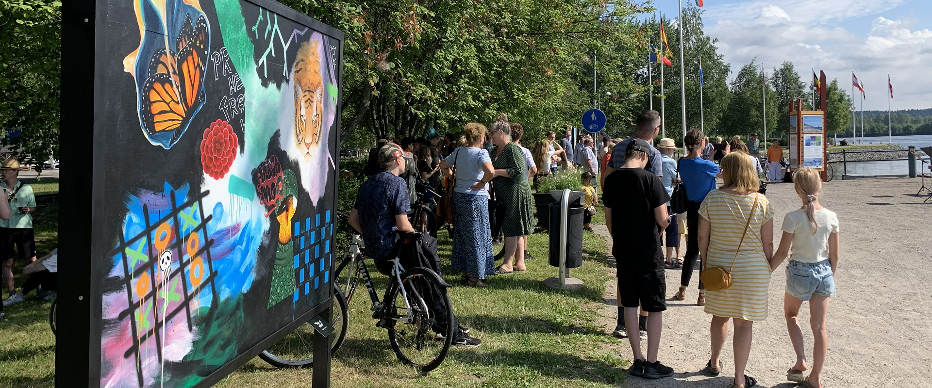 Utomhuskonst längs Södra hamnen i Piteå.