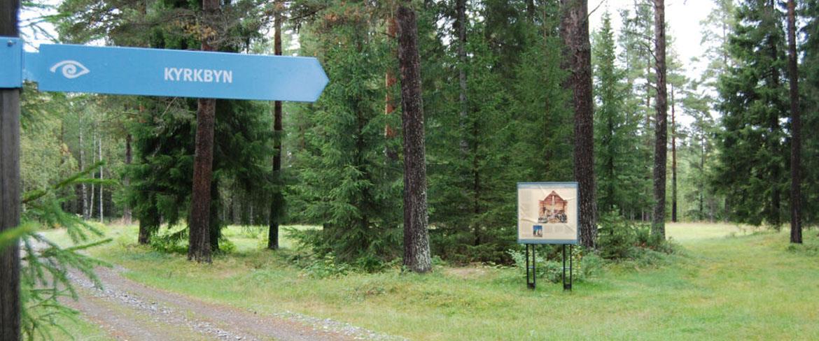 Skyltning till kyrkbyn