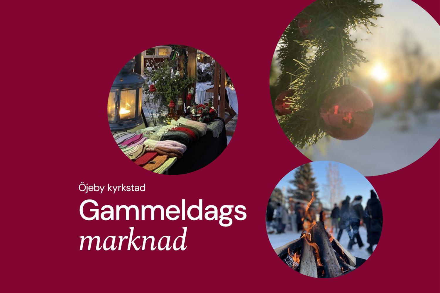Gammeldags marknad i Öjeby kyrkstad.