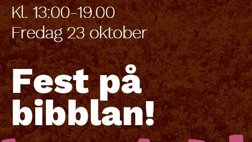 Brun och lilarosa bakgrund med vit text