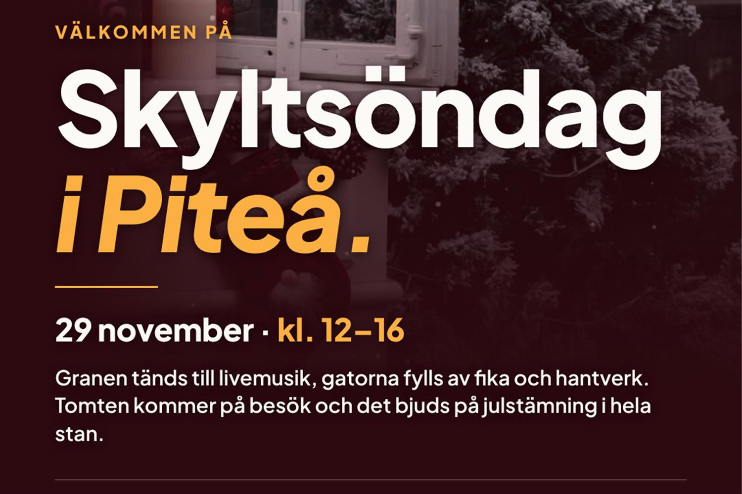 Skyltsöndag i Piteå